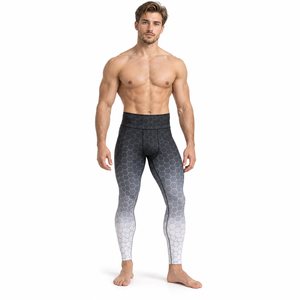 Leggings de compression pour hommes à imprimé sublimation, extensibles dans quatre directions, pantalons de compression, vêtements de sport pour hommes, pantalons de base imprimés, collants de yoga - Product Image 2