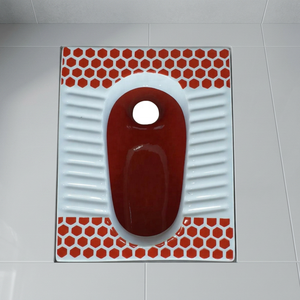Designer Red Double Color Squatting <b>Pan</b> Durable <b>Ceramic</b> Orissa Toilet With Flush System For Bathroom WC - Product Image 4