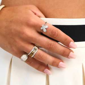 Fluted Diamond Band 0.16ct 10k 14k 18k <b>Solid</b> Gold Ribbed Textured Style Wide Cigar Ring Textured Stackable Eternity Manufacture - Product Image 5
