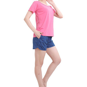 Servicios OEM, Conjuntos de Dos Piezas para Mujer, Superventas, para Usar en Verano, 100% Algodón, Conjunto de Camiseta y Pantalones Cortos para Mujer con Talla Personalizada - Product Image 6