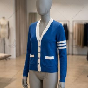Cardigan Pull Col V Uni Personnalisé Université d'État TSU Tigre Broderie Homme Étudiants Anciens Étudiants Équipement Hiver Respirant - Product Image 2