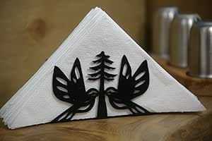 Modern Metal <b>Napkin</b> <b>Holder</b> With Cutlery Design Free Standing For Table Decorative Accessory - Product Image 3