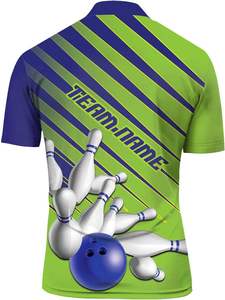 Custom Full Dye Sublimation Best Price Unisex Polo Shirts for <b>Bowling</b> Club - Product Image 3