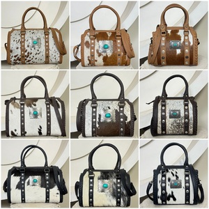 New Luxury Designer Eco-friendly Hair On Cowhide <b>Leather</b> Large Size Sppedy Bag Genuine <b>Tooled</b> <b>Leather</b> Travel Duffle for Unisex - Product Image 3