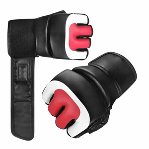 Gants de boxe et MMA demi-doigts en cuir PU respirant, style le plus récent, pour l'entraînement, avec fermeture et emballage personnalisés, prix de gros - Product Image 4