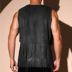 Gilet en cuir de vachette personnalisable pour homme, imperméable, coupe-vent, séchage rapide, grande taille, en toile, pour la saison hivernale - Product Image 2