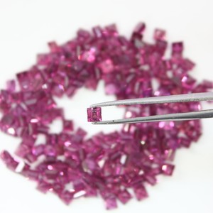 3MM Natural Garnet Square Cut Faceted Loose Gemstone Garnet Square Shape Calibrated <b>Stone</b> <b>Beads</b> For Jewelry Making Wholesale - Product Image 2