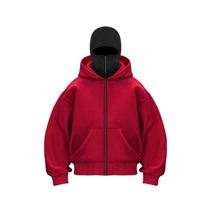 Sudadera con Capucha Unisex Extra Grande, Color Negro Sólido, Felpa de Algodón, Corte Casual, Largo Regular, Ropa de Invierno, Bordada - Product Image 5