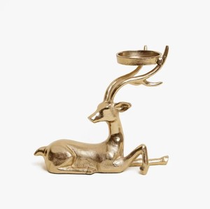 Art Empire Exports Luxury Brass Deer Candle <b>Holder</b> Gold Reindeer Taper Candle Stand for <b>Christmas</b> Home Decoration & Gifting - Product Image 4