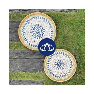HOT SELLING Rattan Tray Mother Of Pearl For Dining Table Display And <b>Remote</b> <b>Control</b> <b>Storage</b> Elegant Design - Product Image 1