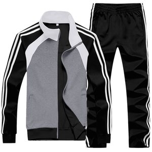Conjunto Deportivo FuturesKing Intl para Hombre, Chaqueta con Cierre y Pantalones con Bloques de Color, Corte Regular, Transpirable, Secado Rápido, 100% Algodón - Product Image 3