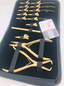 Nuevas llegadas: Kit de herramientas personalizadas para extensiones de cabello de color, alicates de acero inoxidable de grado quirúrgico, clips, agujas en forma de C, cuentas y bucles. - Product Image 3