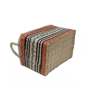 Multicolour Seagrass Tote <b>Basket</b> Handmade <b>Storage</b> <b>Basket</b> Wholesale eco-friendly Made in Viet Nam - Product Image 4