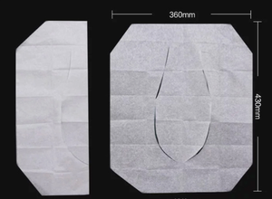 Cubierta Desechable para Asiento de Inodoro, Plegable por la Mitad, Sanitaria, de Alta Absorbencia, de 1 Capa, para Uso Público - Product Image 6