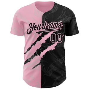 Maillot de baseball personnalisé, entièrement boutonné, léger, en coton biologique, antibactérien, imprimé en sérigraphie, col en V, manches courtes, unisexe - Product Image 2