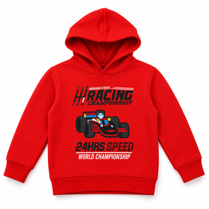 Sudadera con Capucha Personalizada para Niños, Diseño de Auto de Carreras, Tejida en Felpa, Informal, para Invierno - Product Image 1