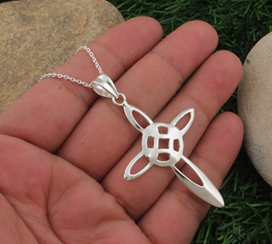 Pendentif minimaliste en argent sterling 925, unisexe, simple, délicat, géométrique, collier avec charme, petit bijou en argent plaqué platine - Product Image 2