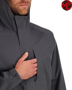 Veste de pluie d'été pour le golf, imperméable et légère, avec col montant, fermeture éclair, manches amovibles, design pliable - Product Image 3