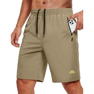 กางเกงขาสั้นออกกำลังกายผู้ชาย แห้งเร็ว น้ำหนักเบา เหมาะสำหรับฤดูร้อน สวมใส่สบายๆ เล่นกีฬา เดินป่า มีกระเป๋า 3 ช่อง - Product Image 1