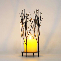 Meilleur chandelier en fer à neuf bras, nouveau design, fait main, écologique, taille moyenne, support de bougies décoratif pour la maison, pour Noël