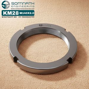 Écrou de blocage DIN 981 KM28 pour usage industriel intensif CLASSE 4, auto-serrant, entièrement fileté, droite, pour roulement, écrou CNC, marque SE - Product Image 2