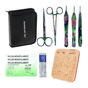 Kit de Suture Chirurgicale Mineure, Ensemble d'Instruments Médicaux Chirurgicaux de Base pour Étudiants, Praticiens Médicaux et Formation en Soins de Santé - Product Image 1