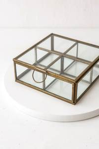 Or Verre Élégante boîte à bijoux en verre - Product Image 2
