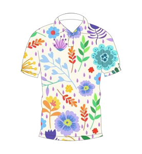 Camisa Polo con Estampado Floral Colorido para Hombre, Sublimación Personalizada, Manga Corta, Verano, Informal, Transpirable, Ligera, para Golf - Product Image 1