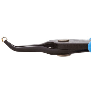 Pince à bec courbé à mâchoires larges avec logo personnalisé pour bijoux permanents, micro-soudure, antistatique, en acier inoxydable de précision - Product Image 1