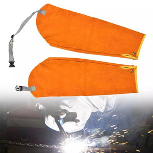 Mangas de cuero de vaca de precio económico, resistentes al calor y a los cortes, largas, para protección contra chispas de soldadura - Product Image 6