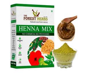 Les herbes forestières Soins naturels de la nature Poudre de henné à base de plantes, 500g Enrichi en herbes précieuses pour la coloration des cheveux - Product Image 1