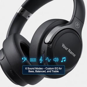 Casque sans fil supra-auriculaire pliable en gros, 65H d'autonomie, 6 modes d'égalisation, son stéréo HiFi, basses profondes, pour OEM/ODM - Product Image 1