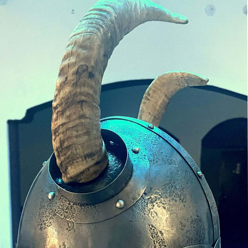 Prime Numbers Craft Prime Crafts International Handmade Hammered Viking Helmet Metal ...