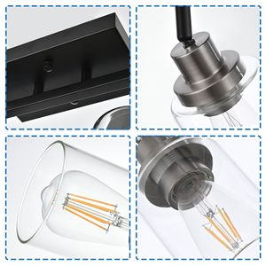 Kit di illuminazione a binario a 3 luci nero opaco con finitura nichel spazzolato, faretti da soffitto per bagno e corridoio, per veranda e ingresso - Product Image 6