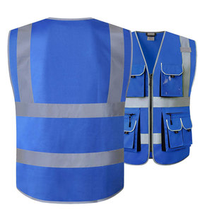 Chaleco de Seguridad Reflectante de Alta Visibilidad BIG TEN APPAREL, Unisex, Ropa de Trabajo de Poliéster, Bolsillos, Cierre de Cremallera, Impermeable, Resistente a Ácidos - Product Image 3