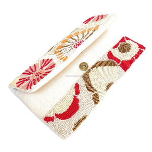 Bolso de Mano Tipo Clutch Plegable, Hecho a Mano, con Cuentas Florales, Bordado Vintage, para Fiestas, Bodas, Monedero - Disponible - Product Image 2
