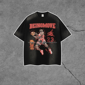 Move Basketball Player <b>Skulls</b> Print Front Logo Regular Fit Short Sleeve O-Neck <b>Men's</b> T-<b>Shirt</b> Street Style Jersey Knitted Cotton - Product Image 5