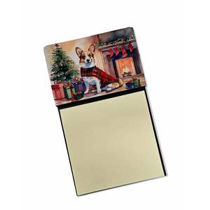 Nuevo Corgi Cozy Christmas Sticky Note Holder Accesorio de escritorio autoadhesivo recargable con blocs de notas Tarjeta en blanco y blocs de notas - Product Image 1