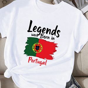 Drapeau Les légendes sont nées au Portugal t-shirt comfit pour femmes - Product Image 4