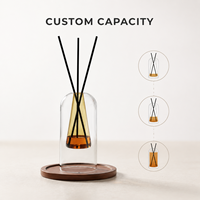 Diffuseur de parfum triangulaire personnalisé en ambre 100 ml avec bâtonnets noirs, écologique, longue durée, parfum de rose pour la maison, l'hôtel, le bureau