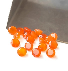 Lot de pierres précieuses naturelles en cornaline ronde facettée pour la fabrication de bijoux - Product Image 5
