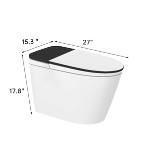 Luxury Tankless Smart <b>Toilet</b> Bidet ADA USB Blackout Flush LED Instant <b>Warm</b> Water Heated <b>Seat</b> Foam Shield <b>Warm</b> Air Dryer <b>Toilet</b> - Product Image 2