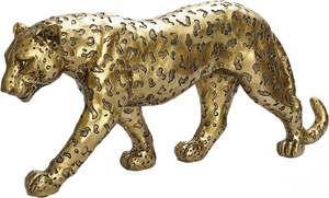 Escultura de Leopardo de Latón Hecha a Mano, Figura de Guepardo Sentado, Estatua de Animal Articulada, Decoración para el Hogar, Adorno de Escritorio, Regalo Personalizable - Product Image 2