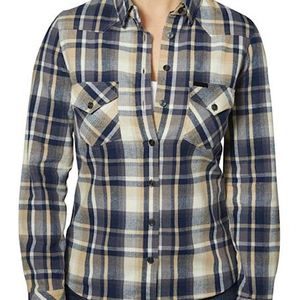 Camisas Casuales de Franela para Mujer, Corte Regular, Cómodas, Transpirables, Sólidas, con Botones al Frente, Manga Ancha, Personalizables, 100% Algodón - Product Image 6