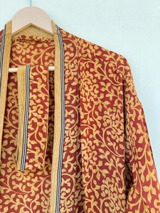 Robe Kimono en Crêpe de Soie Robe Kimono Longue en Soie Robes Femme Kimono Floral - Product Image 2