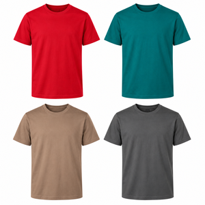 Camiseta Unisex de Manga Corta con Cuello Redondo, 100% Algodón, 260 g/m², Gruesa y Lisa - Product Image 1