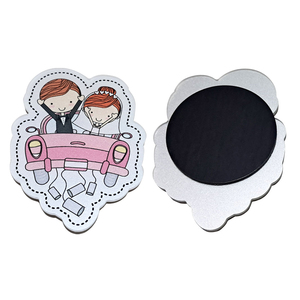 Décoration de voiture pour jeunes mariés, aimant de réfrigérateur en acrylique irrégulier, autocollant magnétique - Product Image 4
