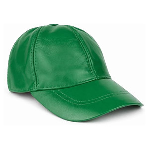 Casquettes de baseball en cuir vert vif de haute qualité, faites à la main, ajustables, personnalisées, de luxe, nouvelle mode, pour hommes adultes. - Product Image 1