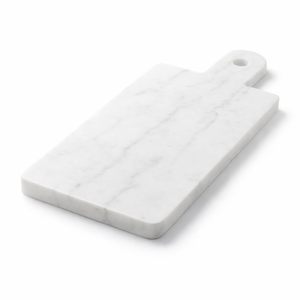 Premium White Marble Cutting Board with Handle Single Tier Jewelry Serving Platter for Kitchen Use - Product Image 3
