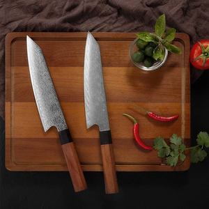 Couteau de chef japonais en acier Damas, manche en bois, forgé à la main, 8-9,9 pouces, ambidextre, couteau de cuisine professionnel - Product Image 6